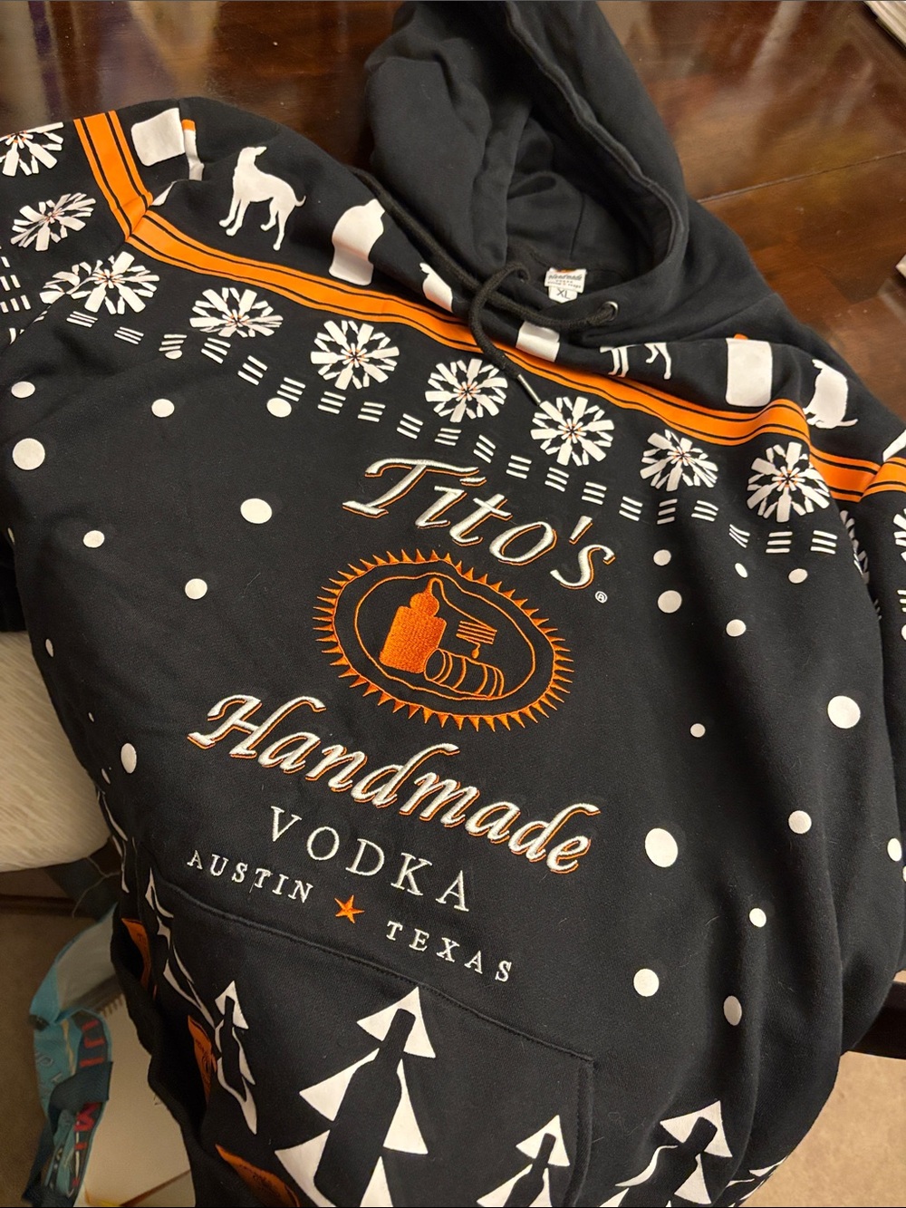 Tito's Handmade Vodka Black & Orange Graphic Hoodie